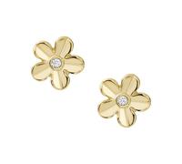 Fossil Val Women's Yellow Gold Tone Stud Earrings