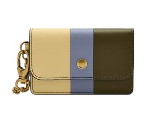 FOSSIL Valerie Lether Flap Card Case Multi Stripe