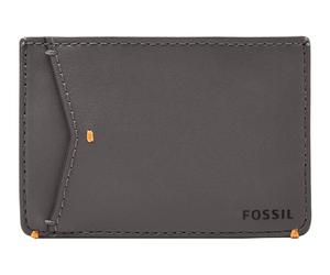 FOSSIL Vegan Cactus Card Case Lead Gray