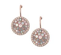 Fossil Earrings for Women , 1.27 cm Rose Gold Stainless Steel Earrings, JF01737791