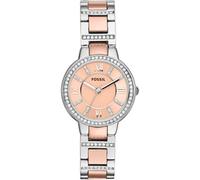 Fossil Virginia Rose Dial Crystal Two-tone Es3405 Women's Watch