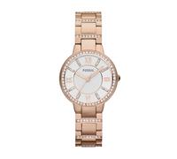Fossil Watch for Women Virginia, Quartz Movement, 30 mm Rose Gold Stainless Steel Case with a Stainless Steel Strap, ES3284