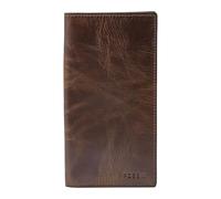 Fossil Wallet for Men Derrick, 100% Leather Bifold Dark brown L: 8,9 cm, W: 1,3 cm, H: 17,1 cm ML3683201