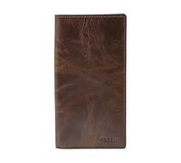Fossil Wallet for Men Derrick, 100% Leather Bifold Dark brown L: 8,9 cm, W: 1,3 cm, H: 17,1 cm ML3683201