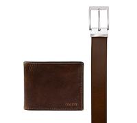 Fossil Wallet for Men Derrick, Leather Bifold Dark brown 11.4 cm (L) x 1.6 cm (l) x 9.2 cm (H) MLG0658201