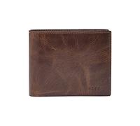 Fossil Wallet for Men Derrick, Leather Bifold Dark brown 11.4 cm L x 2.5 cm W x 9.5 cm H ML3687201
