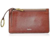 Fossil Wallet for Women Logan, Leather/Polyurethane Trim Flap Clutch brown 19.4 cm L x 2.5 cm W x 10.2 cm H SL7833200