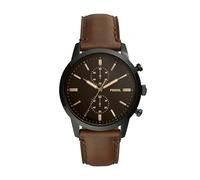 Fossil Men Townsman 44 Mm Chronograph Brown Leather Watch - One size