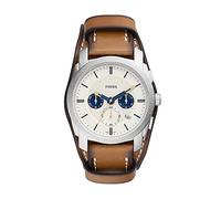 Fossil Watch for Men Machine, Chronograph Movement, 42 mm Silver Stainless Steel Case with a Pro-Planet Leather Strap, FS5922