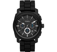 Fossil Watch for Men Machine, Quartz Chronograph Movement, 45 mm Black Silicone Case with a Silicone Strap, FS4487IE