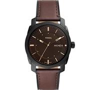 Fossil Watch for Men Machine, Quartz Movement, 42 mm Black Stainless Steel Case with a Pro-Planet Leather Strap, FS5901