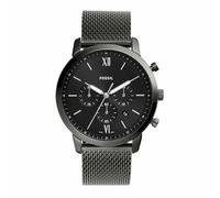 Fossil Watch for Men Neutra Chrono, Chronograph Movement, 44 mm Smoke Stainless Steel Case with a Stainless Steel Mesh Strap, FS5699