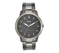 Fossil Watch for Men The Minimalist 3H, Quartz Movement, 44 mm Silver Stainless Steel Case with a Leather Strap, FS5439
