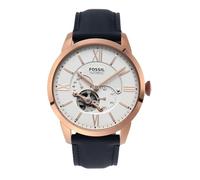 Fossil Watch for Men Townsman Auto, Automatic Movement, 44 mm Rose Gold Stainless Steel Case with a Leather Strap, ME3171