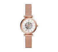 Fossil Watch for Women Carlie Mini Automatic, Automatic Movement, 28 mm Rose Gold Stainless Steel Case with a Stainless Steel Mesh Strap, ME3188