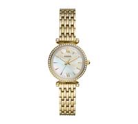 Fossil Watch for Women Carlie , Quartz Movement, 28 mm Gold Stainless Steel Case with a Stainless Steel Strap, ES4735