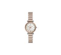 Fossil Women Carlie Mini Three-Hand Two-Tone Stainless Steel Watch 2T Silver/Rose