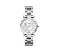 Fossil Watch for Women Carlie, Quartz Movement, 35 mm Silver Stainless Steel Case with a Stainless Steel Strap, ES4341