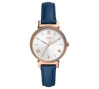 Fossil Watch for Women Daisy 3 Hand, Quartz Movement, 34 mm Rose Gold Stainless Steel Case with a Leather Strap, ES4862
