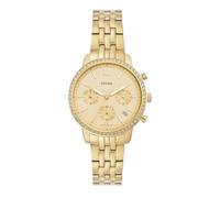 Fossil Watch for Women Neutra, Chronograph Movement, 36 mm Gold Stainless Steel Case with a Stainless Steel Strap, ES5219