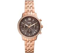 Fossil Watch for Women Neutra, Chronograph Movement, 36 mm Rose Gold Stainless Steel Case with a Stainless Steel Strap, ES5218