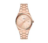 Fossil Watch for Women Scarlette, Quartz Movement, 38 mm Rose Gold Stainless Steel Case with a Stainless Steel Strap, ES5258