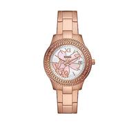 Fossil Watch for Women Stella, Quartz Movement, 37 mm Rose Gold Stainless Steel Case with a Stainless Steel Strap, ES5192