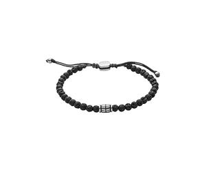Fossil Wellness Men's Semi-Precious or Stainless Steel with slider closure bracelet