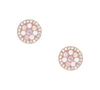 Fossil Earrings for Women Mop, 10(D)*2.0(Thickness)mm Rose Gold Stainless Steel Earrings, JF02906791