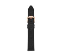 Fossil Women's 18 mm LiteHide Black Leather Watch Strap S181510, Black, 18 mm, Casual