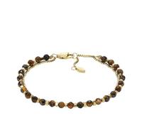 Fossil Women's All Stacked Up Brown Tiger's Eye Multi-Strand Bracelet, JF04683710