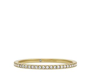Fossil Women's All Stacked Up Gold-Tone Stainless Steel Band Ring, JF046867108