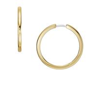 Fossil Women's All Stacked Up Gold-Tone Stainless Steel Hoop Earrings, JF04638710