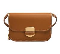 Fossil women's bag Lennox, smooth cowhide leather Small Flap Crossbody, red, l: 17.8 cm, w: 4.4 cm, h: 12.7 cm, ZB1926243