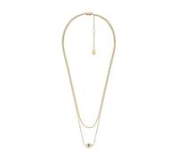 Fossil Women's Beads and Stainless Steel with Lobster Clasp Multilayer Necklace