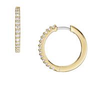 Fossil Women's All Stacked Up Gold-Tone Brass Glitz Hoop Earrings, JA7215710
