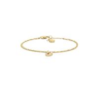FOSSIL Women's brass with lobster clasp closure double chain bracelet