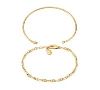 FOSSIL Women's Brass with multi style bracelet set
