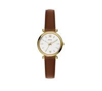 Fossil Womens Carlie Three-Hand Brown Leather Watch, Es5464 Brown