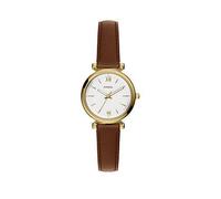 Fossil Womens Carlie Three-Hand Brown Leather Watch, Es5464 Brown