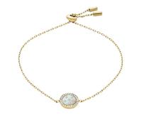 Fossil Women's Classic Mother of Pearl Gold Tone Stainless Steel Station Bracelet