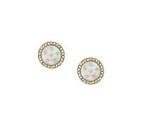 Fossil Women's Classic Mother of Pearl Gold Tone Stainless Steel Stud Earrings