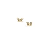 Fossil Women's Gold-Tone Crystal Butterfly Necklace