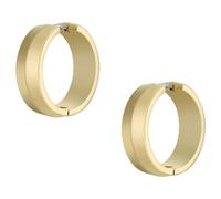 Fossil creole earrings All Stacked Up for women stainless steel gold-tone, JF04539710