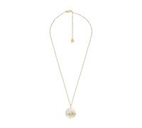 Fossil Women's gold tone Stainless Steel with lobster clasp closure Round pendant necklace
