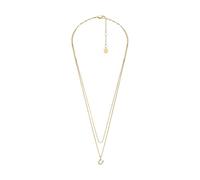 FOSSIL Women's gold tone Stainless Steel with lobster clasp closure Round pendant necklace