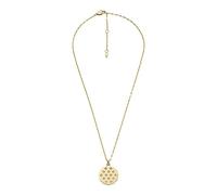 Fossil Necklace for Women Sadie, Length: 406.40mm+50.80mm, Width: 20.6mm, Height: 20.6mm Gold Stainless Steel Necklace, JF04382710