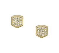 Fossil Women's stud earrings Heritage Crest stainless steel gold-tone, JF04532710
