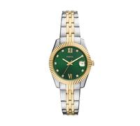 Fossil Women's Green Dial Two Tone Stainless Steel Bracelet Watch