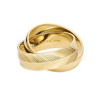Fossil Women's Harlow Gold Stainless Steel Ring, JF048067106
